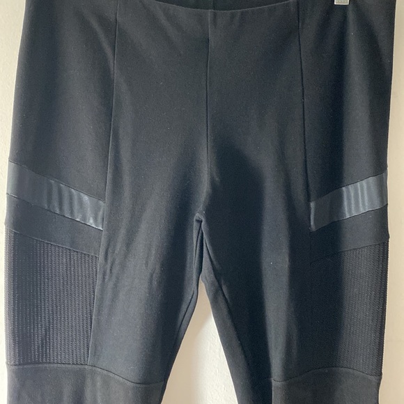 DKNYC | Black Mixed Media Pants - Picture 6 of 11